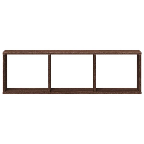 Стенен шкаф, 100x16x30 см, кафяв дъб, инженерно дърво