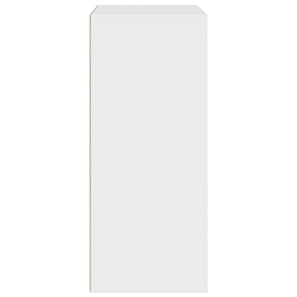 Библиотека, бяла, 60x30x71,5 см, инженерно дърво