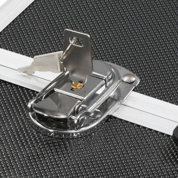 Куфар за гримове, 38x23x34 см, черен, алуминий