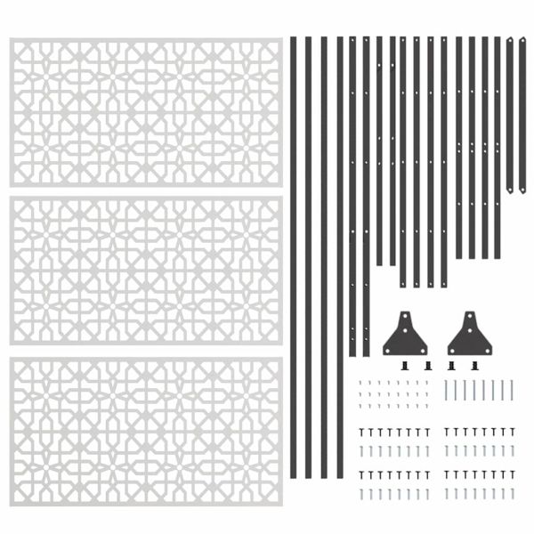 Екран за уединение Сив 100 x 50 x 180 см Стомана