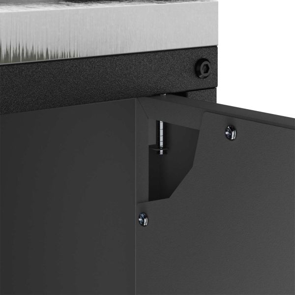 Съхранение в кухнята с рафт Черно 60 x 50 x 92 см Стомана