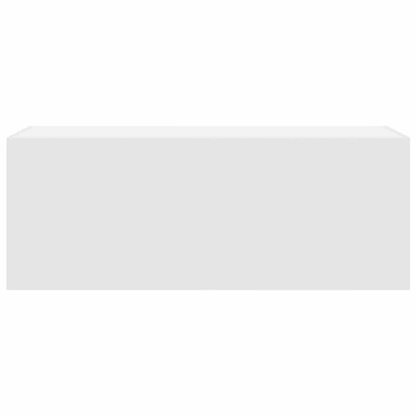 Стенен шкаф за баня, бял, 80x25x40 см, инженерно дърво