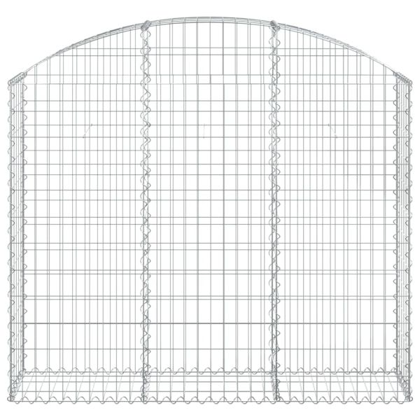 Дъговидна габионна кошница 150x30x120/140 см поцинковано желязо