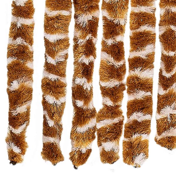 Завеса против насекоми, охра и бяло, 56x185 см, шенил