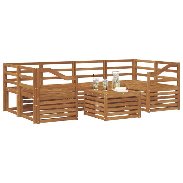 Комплекти дивани 7 pcs Естествен Солидно акациево дърво