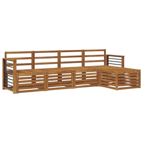 Комплекти дивани 5 pcs Естествен Солидно акациево дърво