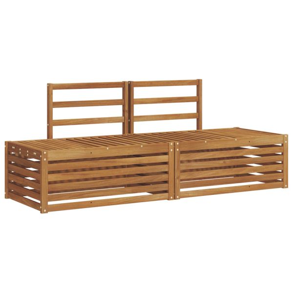 Комплект дивани за открито 2 Брой Естествен 182,5 x 63 x 73 см