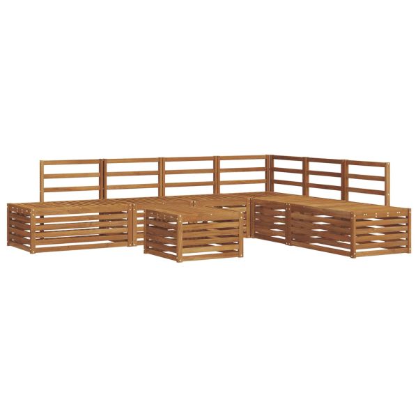 Комплект дивани за открито 7 Брой Естествен