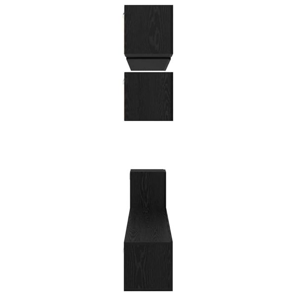 Комплект ТВ шкаф 8 pcs Черния дъб Инженерно дърво