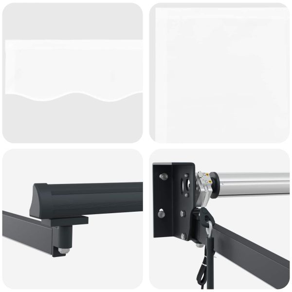 Електрически разтегателен навес Бял 4,5 × 3 m