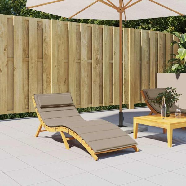 Шалте за шезлонг, таупе, 180x60x4 см, Оксфорд плат