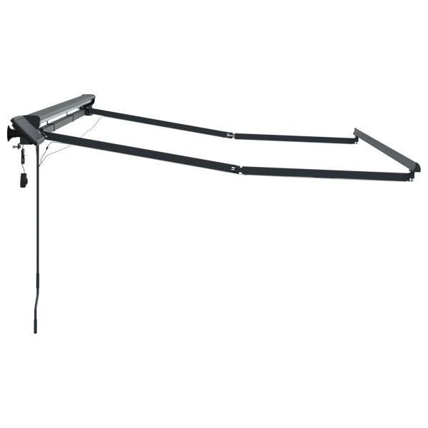 Ръчна рамка за сенник с LEDs Антрацит 3 x 2,5 m Алуминий