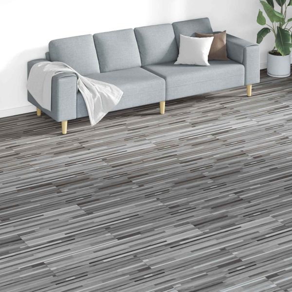 Дъски за под 18 pcs Сив 5,26 м² ПВЦ