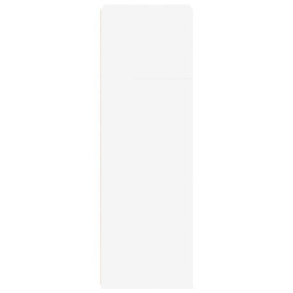 Висок шкаф, бял, 50x41x124 см, инженерно дърво