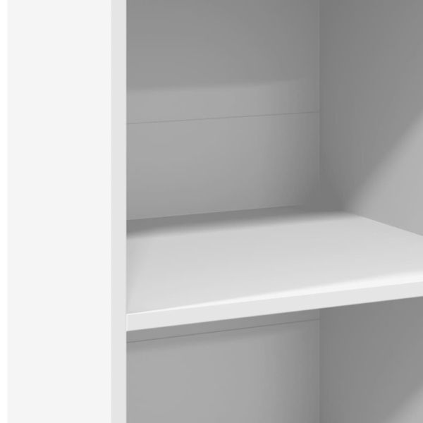 Висок шкаф, бял, 50x41x124 см, инженерно дърво