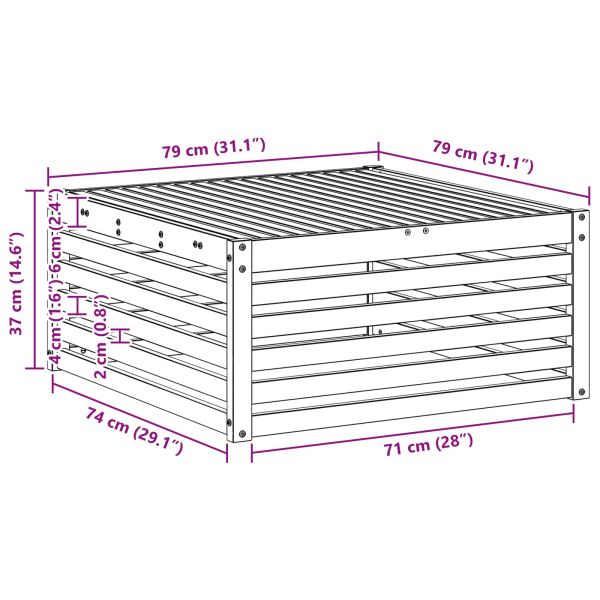 Маса за открито Солидно акациево дърво Естествен