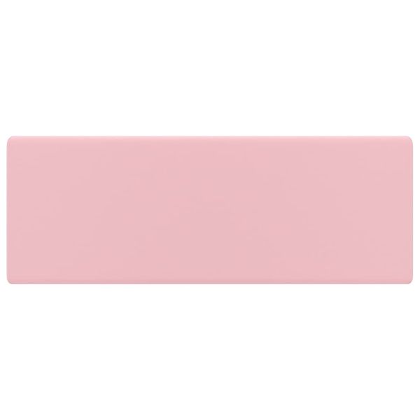 Мивка с преливник лукс квадрат розов мат 41x41 см керамика