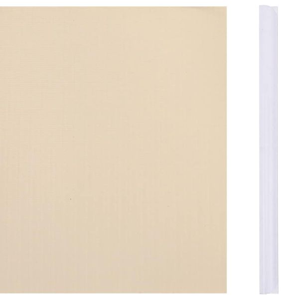 Градински параван за уединение, PVC, 70x0,19 м, кремав