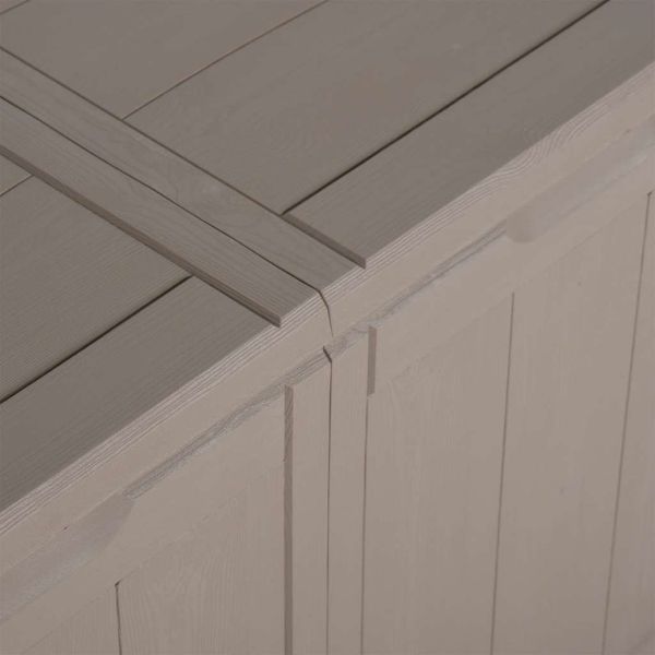 Градинска кутия за съхранение, 270 л, кафява, PP Дървен вид