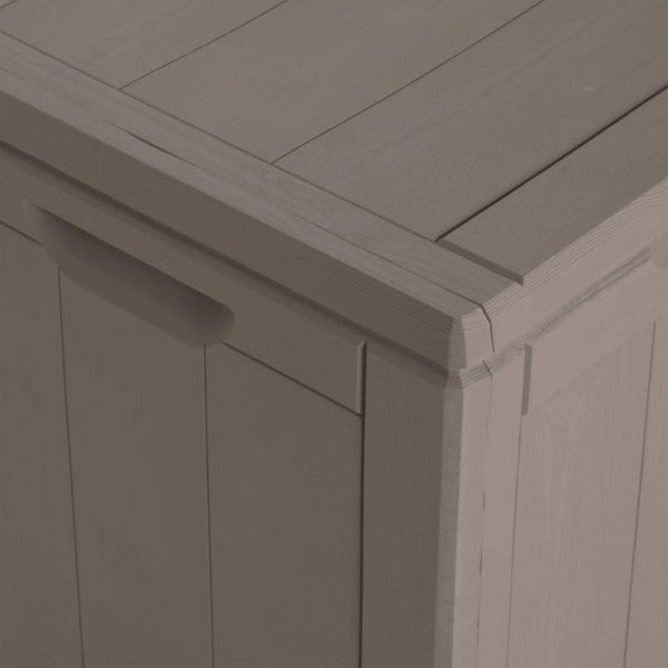 Градинска кутия за съхранение, 270 л, кафява, PP Дървен вид