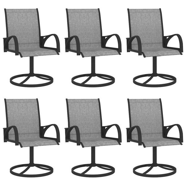 Градински трапезен комплект от 7 части, Textilene и стомана