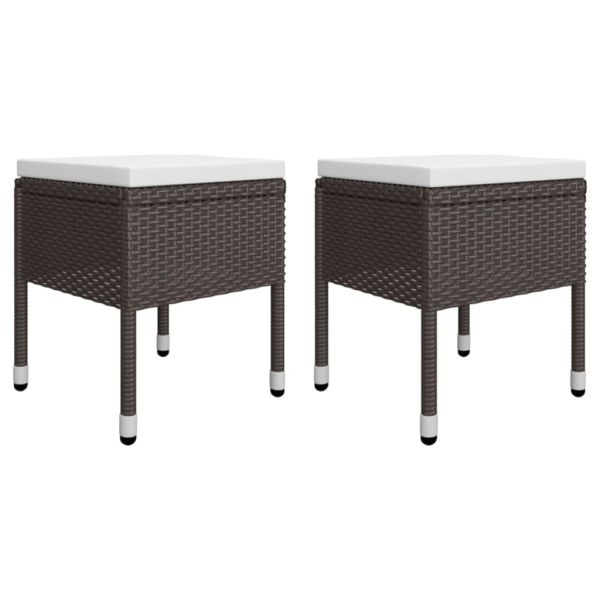 Градински трапезен комплект, 5 части, кафяв