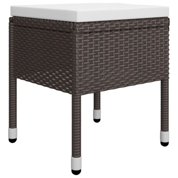 Градински трапезен комплект, 5 части, кафяв