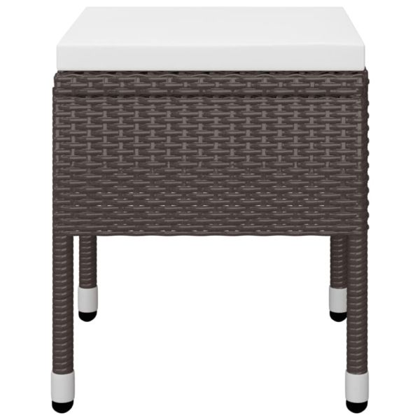 Градински трапезен комплект, 5 части, кафяв