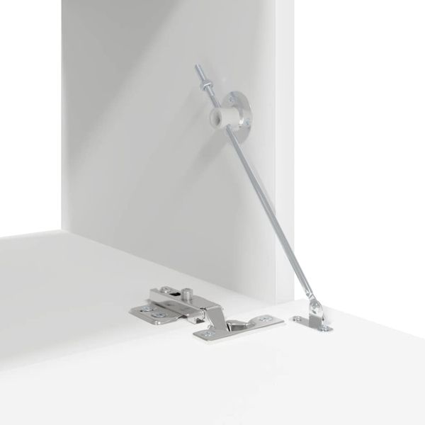 Комплект ТВ шкафове от 8 части, бял, инженерно дърво