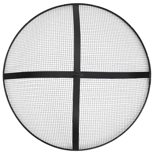 Преносимо огнище с ръжен, 54x54x55 см, стомана