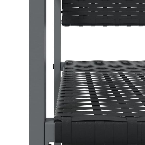 Градински трапезен комплект от 5 части полиратан и стомана