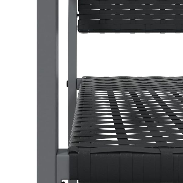 Градински трапезен комплект от 5 части полиратан и стомана