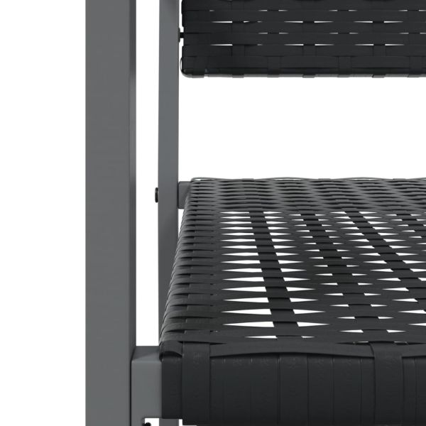 Градински трапезен комплект от 5 части полиратан и стомана