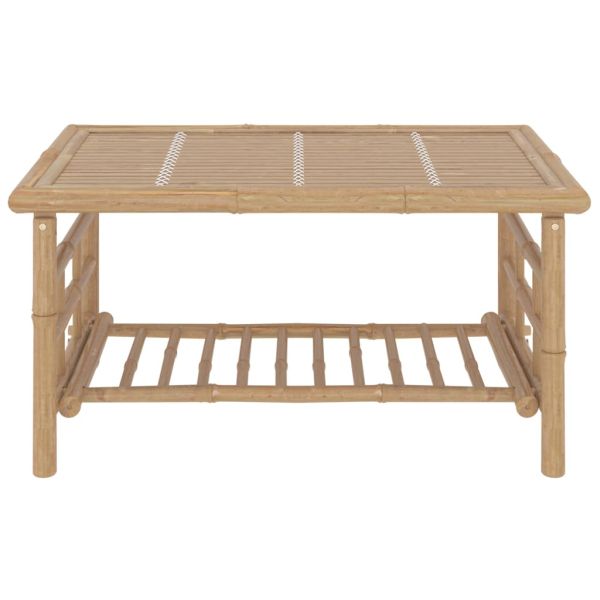 Градински лаундж комплект тъмносиви възглавници 2 части бамбук