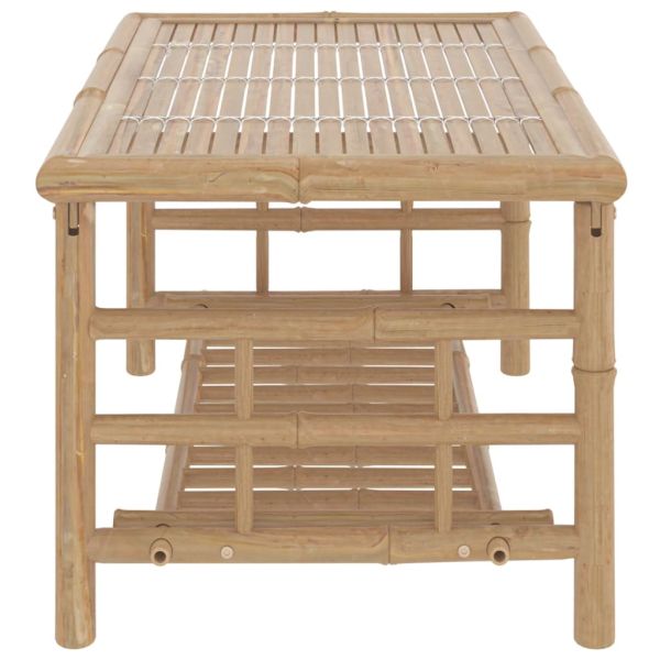 Градински лаундж комплект тъмносиви възглавници 2 части бамбук