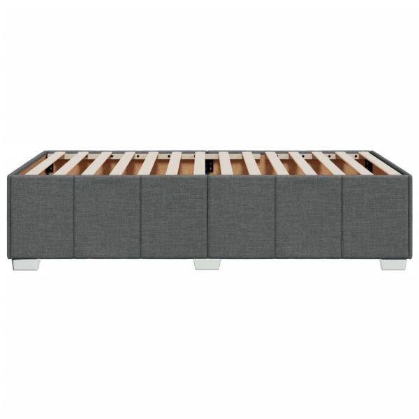 Рамка за легло без матрак, тъмносива, 90x190 см, плат