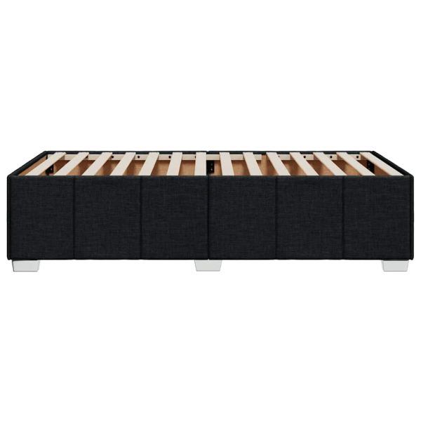 Рамка за легло без матрак, черна, 100x200 см, плат