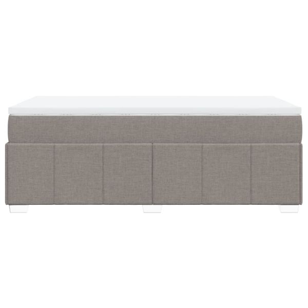 Боксспринг легло с матрак, таупе, 80x200 см, плат