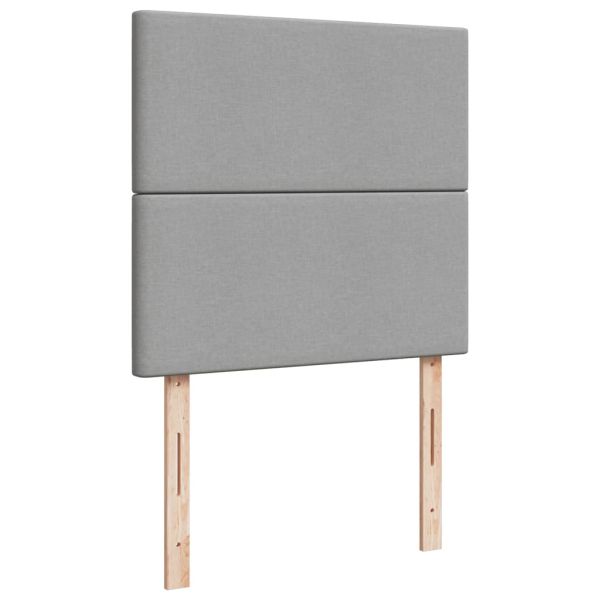 Боксспринг легло с матрак, светлосиво, 90x200 см, плат