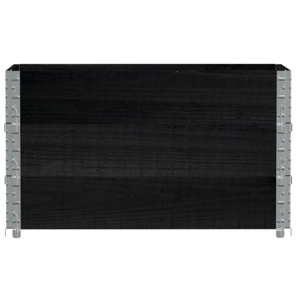 Градинска кашпа, черен, 100x50 см, борова дървесина масив