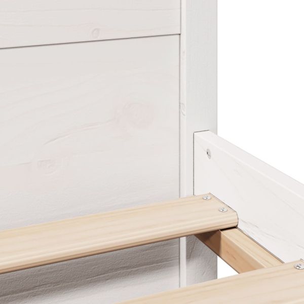 Рамка за легло с табла без матрак, бяла, 160x200 см