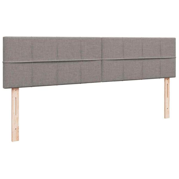 Османска легло с матрак и LED, таупе, 200x200 см, плат