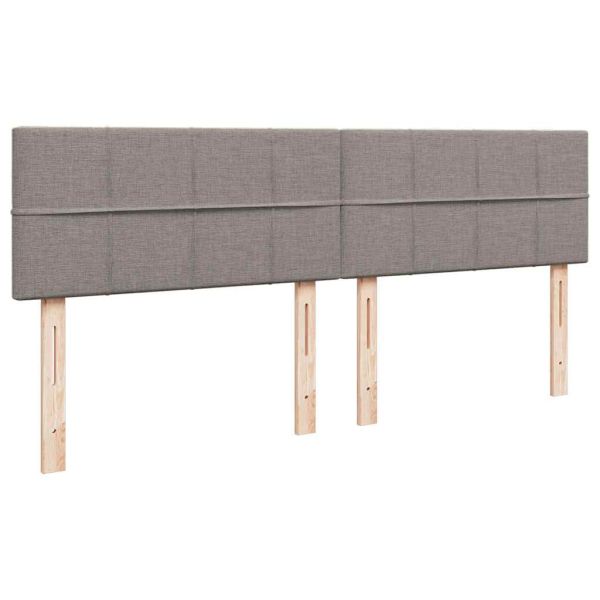 Османска легло с матрак и LED, таупе, 200x200 см, плат