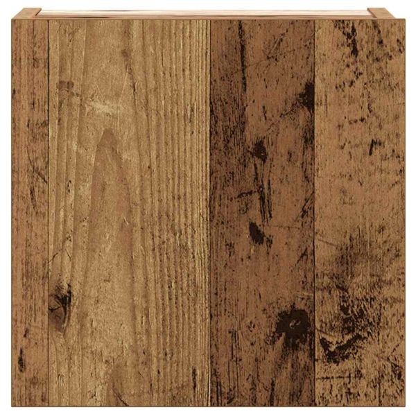 Комплект ТВ шкафове за стенен монтаж 8 части, инженерно дърво