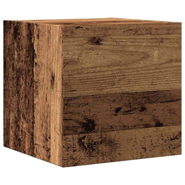 Комплект ТВ шкафове за стенен монтаж 7 части, инженерно дърво