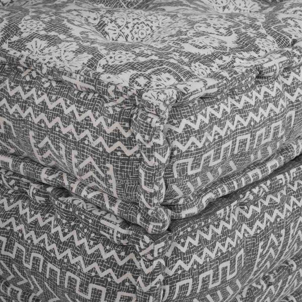 Модуларен Пачуърк Диван Светлосиво 70 x 70 x 36 см текстил