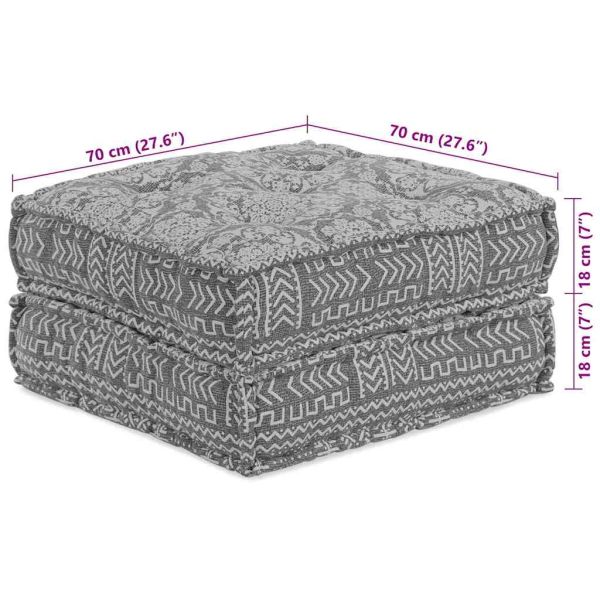 Модуларен Пачуърк Диван Светлосиво 70 x 70 x 36 см текстил