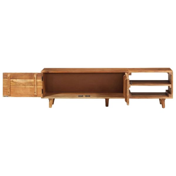 ТВ шкаф масивно дърво акация с меден шишам 140x30x40 см