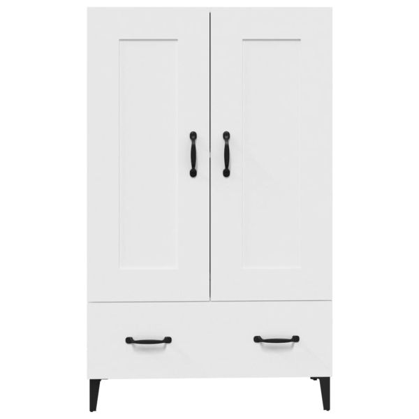 Висок шкаф, бял, 70x31x115 см, инженерно дърво