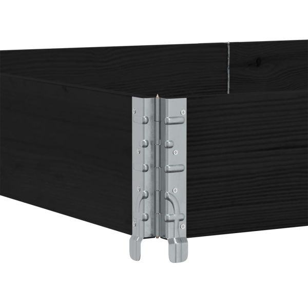 Палетна страница, черно, 150x100 см, борова дървесина масив